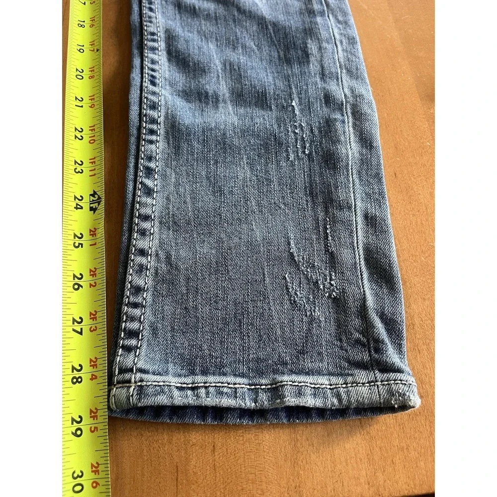 BKE Buckle Mason Tapered Mens 28x33 Distressed Blue Denim Jeans